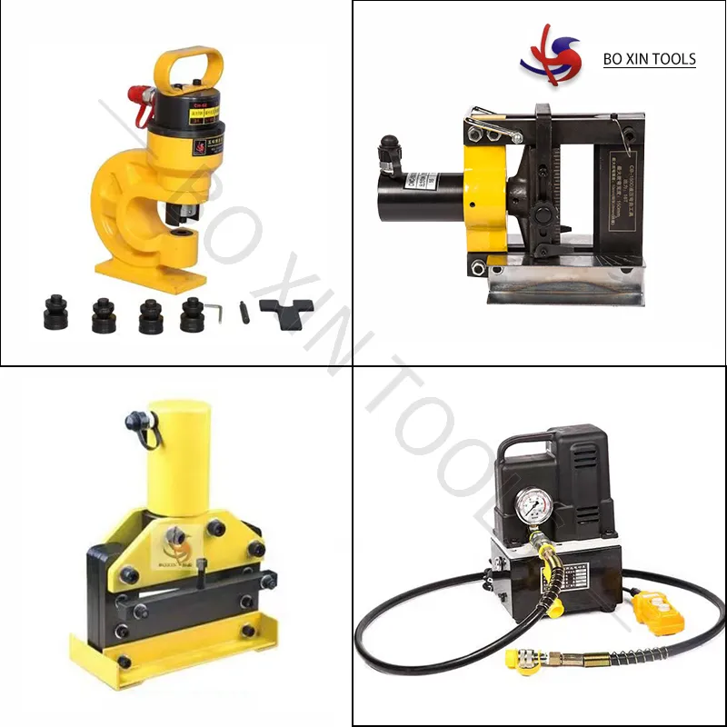 Macchina portatile del processore di sbarre collettrici per taglio di rame e piegatura dello strumento di punzonatura idraulica